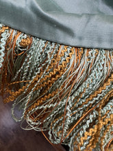 Load image into Gallery viewer, Stunning Silk Curtains with trim 90” drop x 92” wide per panel ungathered