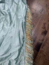 Load image into Gallery viewer, Stunning Silk Curtains with trim 90” drop x 92” wide per panel ungathered