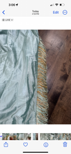 Load image into Gallery viewer, Stunning Silk Curtains with trim 90” drop x 92” wide per panel ungathered
