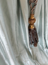 Load image into Gallery viewer, Colefax & Fowler Lucerne Silk INTERLINED Curtains 89"d x 49"w per Panel Gathered