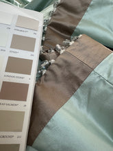 Load image into Gallery viewer, Colefax & Fowler Lucerne Silk INTERLINED Curtains 89"d x 49"w per Panel Gathered