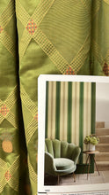 Load image into Gallery viewer, Stunning Satin Embroidery INTERLINED Curtains 106”d x 108” Width -54” ea Panel