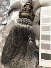 Load image into Gallery viewer, Pair Beautiful Embroidered Curtains Beige & Cream Thick Interlining 85”d x 59”w & 38”w 2 prs of each