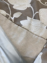 Load image into Gallery viewer, Pair Beautiful Embroidered Curtains Beige & Cream Thick Interlining 85”d x 59”w & 38”w 2 prs of each