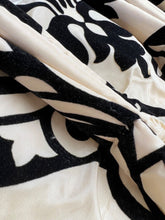 Load image into Gallery viewer, Beautiful Faux Silk Curtains with Black Velvet 87”d x 36” each Panel
