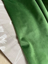 Load image into Gallery viewer, Beautiful Emerald INTERLINED Velvet Eyelet Curtains 85”drop x 53” wide per panel

