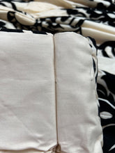Load image into Gallery viewer, Beautiful Faux Silk Curtains with Black Velvet 87”d x 36” each Panel
