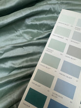 Load image into Gallery viewer, Stunning Silk Curtains with trim 90” drop x 92” wide per panel ungathered
