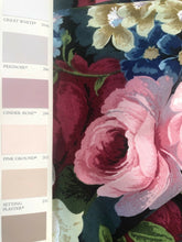 Load image into Gallery viewer, Beautiful Pair Floral Bespoke Curtains Blackout Lining 60” d x 70” w per panel
