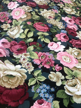 Load image into Gallery viewer, Beautiful Pair Floral Bespoke Curtains Blackout Lining 60” d x 70” w per panel
