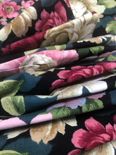 Load image into Gallery viewer, Beautiful Pair Floral Bespoke Curtains Blackout Lining 60” d x 70” w per panel
