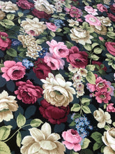 Load image into Gallery viewer, Beautiful Pair Floral Bespoke Curtains Blackout Lining 60” d x 70” w per panel
